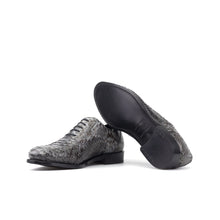 Load image into Gallery viewer, Grey Python Oxford Shoes