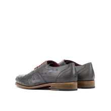 Load image into Gallery viewer, Grey Ostrich Wholecut Shoes