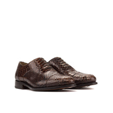 Load image into Gallery viewer, Genuine Brown Python Oxford Shoes