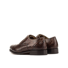 Load image into Gallery viewer, Genuine Brown Python Oxford Shoes