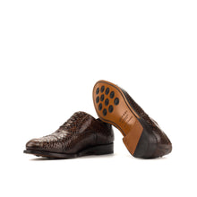 Load image into Gallery viewer, Genuine Brown Python Oxford Shoes