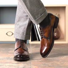 Load image into Gallery viewer, Fire Patina Leather Derby Shoes