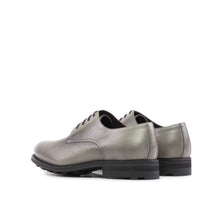 Load image into Gallery viewer, Grey Painted Calf Leather Derby Shoes