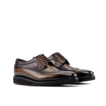 Load image into Gallery viewer, Brown Patina Longwing Blucher Shoes