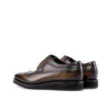 Load image into Gallery viewer, Brown Patina Longwing Blucher Shoes