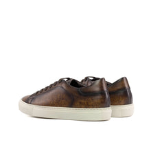 Load image into Gallery viewer, Brown Marble Patina Leather Trainers
