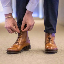 Load image into Gallery viewer, Cognac Calf Balmoral Boots