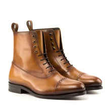 Load image into Gallery viewer, Cognac Calf Balmoral Boots