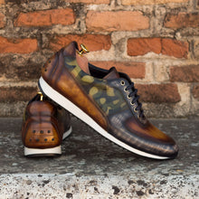 Load image into Gallery viewer, Multi-Patterned Patina Trainer Sneakers