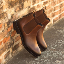 Load image into Gallery viewer, Medium Brown Painted Calf Chelsea Boots