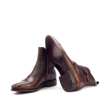 Load image into Gallery viewer, Medium & Dark Brown Painted Calf Double-Monk Boots