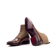 Load image into Gallery viewer, Brown Patina & Tweed Balmoral Boots