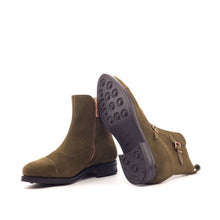 Load image into Gallery viewer, Khaki Suede Double-Monk Boots
