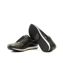 Load image into Gallery viewer, Grey & Black Python Trainer Sneakers