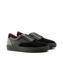Load image into Gallery viewer, Black Nappa, Suede, & Houndstooth Top-Sider Trainers