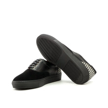 Load image into Gallery viewer, Black Nappa, Suede, & Houndstooth Top-Sider Trainers