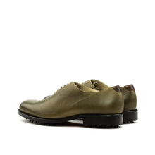 Load image into Gallery viewer, Olive & Dark Brown Leather Wholecut Golf Shoes