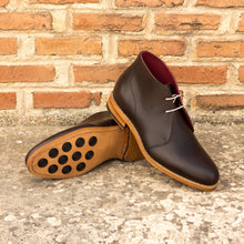Load image into Gallery viewer, Dark Brown Calf Leather Chukka Boots