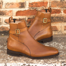 Load image into Gallery viewer, Cognac Calf Leather Jodhpur Boots
