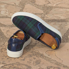 Load image into Gallery viewer, Blackwatch Tartan Slip-On Sneakers
