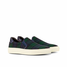 Load image into Gallery viewer, Blackwatch Tartan Slip-On Sneakers
