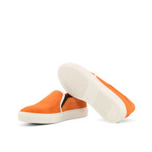 Load image into Gallery viewer, Orange Suede Slip-On Sneakers