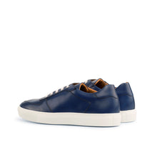 Load image into Gallery viewer, Navy Painted Calf Low-Top Sneakers