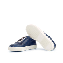 Load image into Gallery viewer, Navy Painted Calf Low-Top Sneakers