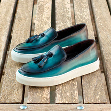 Load image into Gallery viewer, Turquoise Regular Patina Belgian Sneakers
