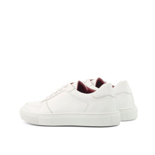 Load image into Gallery viewer, White Nappa Leather Low-Top Sneakers