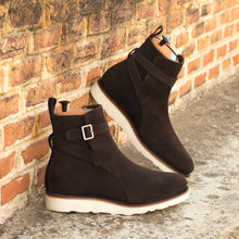 Load image into Gallery viewer, Dark Brown Suede Jodhpur Boots