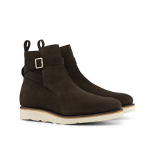 Load image into Gallery viewer, Dark Brown Suede Jodhpur Boots