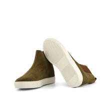 Load image into Gallery viewer, Khaki Suede Chelsea Sneaker Boots