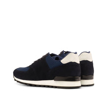 Load image into Gallery viewer, Navy Suede & Mesh Jogger Sneakers