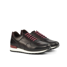 Load image into Gallery viewer, Brown & Burgundy Calf leather Jogger Sneakers