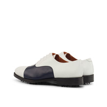 Load image into Gallery viewer, Navy & White Calf Oxford Golf Shoes
