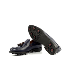 Load image into Gallery viewer, Navy Calf Tassel Loafer Golf Shoes