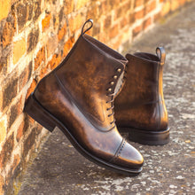 Load image into Gallery viewer, Brown Marbled Patina Balmoral Boot