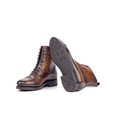 Load image into Gallery viewer, Brown Marbled Patina Balmoral Boot