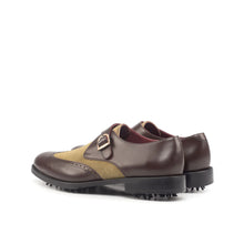 Load image into Gallery viewer, Brown Calf & Camel Suede Single Monk Golf Shoes