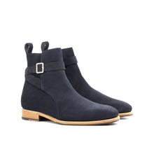 Load image into Gallery viewer, Navy Suede Jodhpur Boots