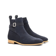 Load image into Gallery viewer, Navy Suede Jodhpur Boots