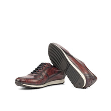 Load image into Gallery viewer, Burgundy Patina Leather Trainer Sneakers