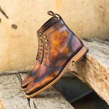 Load image into Gallery viewer, Brown Fire Museum Patina Brogue Boots