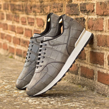Load image into Gallery viewer, Grey Alligator Jogger sneakers