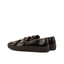 Load image into Gallery viewer, Black Python Double-Monk Sneakers
