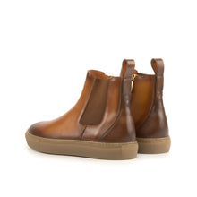 Load image into Gallery viewer, Cognac & Medium Brown Calf Chelsea Sneaker Boots
