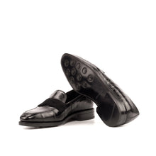 Load image into Gallery viewer, Black Alligator Penny Loafer - Loafers