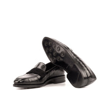Load image into Gallery viewer, Black Alligator Penny Loafer - Loafers