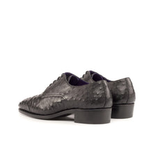 Load image into Gallery viewer, Black Ostrich Derby Shoes - Derby